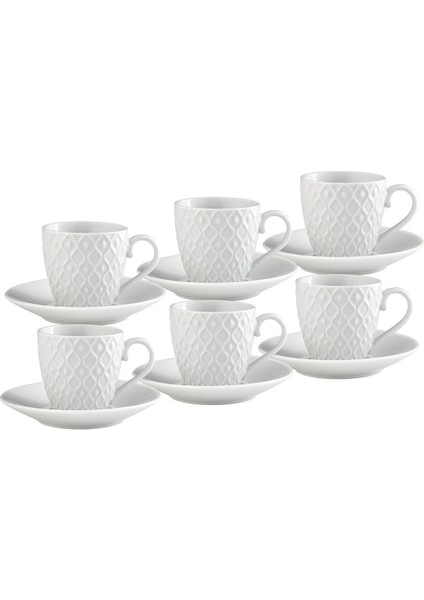 6 Kişilik 90 ml Beyaz Kahve Fincan Takımı, Şık ve Kullanışlı Set modelleri
