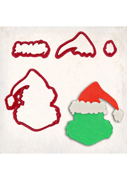 Yılbaşı Grinch Detay Kurabiye Kalıp Seti 4’lü