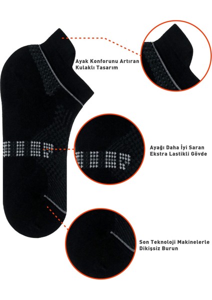 Premium Dikişsiz Kulaklı Bambu Süper Patik Çorap modelleri
