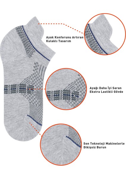 Premium Dikişsiz Kulaklı Bambu Süper Patik Çorap fırsatları