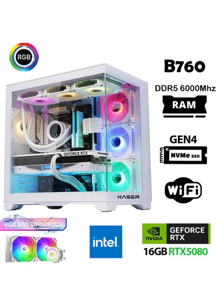Velox X420 I7 14700F 32GB Ddr5 Ram 1tb M.2 Nvme SSD 16GB RTX5080 Masaüstü Oyuncu Bilgisayarı