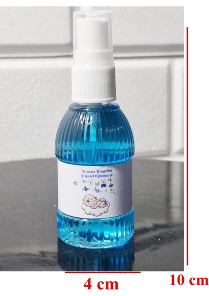 Sprey Kolonya 80 Derece Esanslı Aramıza Hoşgeldin Güzel Oğlumuz Yazılı 8 Adet Gelecek fiyatları