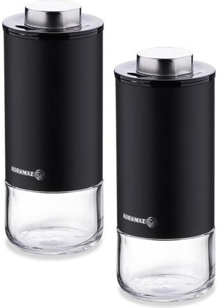 Şık Siyah Tuzluk Biberlik Seti, Mutfağınıza Modern Dokunuş