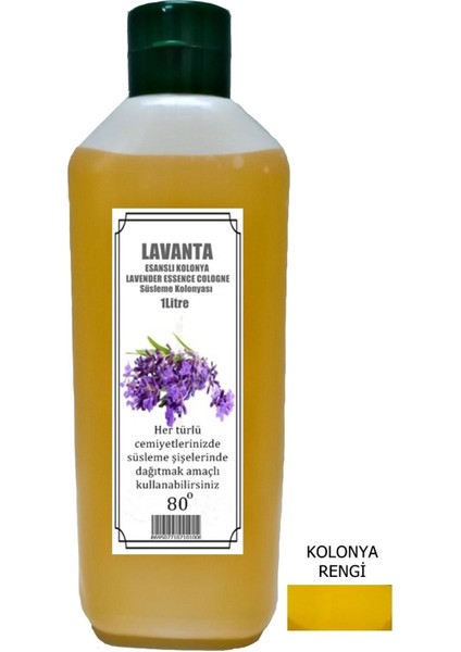 Turuncu Reni Lavanta Esanslı Kolonya 80 Derece 1 Lt Gelecektir