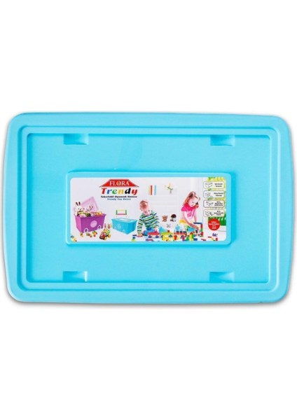 Turkuaz Renkli 60L Taşınabilir Oyuncak Kutusu, Pratik ve Şık Tasarım fırsatları