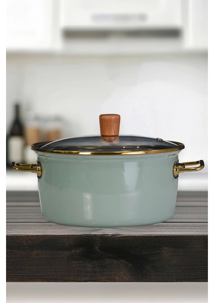 Renkli Emaye Kızartma Tenceresi 22 Cm, Şık ve Dayanıklı Mutfak Gereci