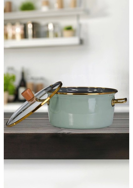 Renkli Emaye Kızartma Tenceresi 22 Cm, Şık ve Dayanıklı Mutfak Gereci fiyatları