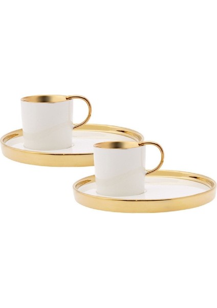 Beyaz 2 Kişilik Kahve Fincan Takımı 100 Ml, Şık ve Zarif Tasarım modelleri