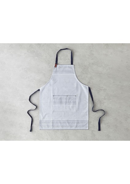 Lacivert Pamuk Mutfak Önlüğü, Şık ve Dayanıklı Mutfak Koruyucu Kıyafet