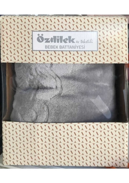 Yumuşak ve Şık 100X120 cm Gri Bebek Battaniyesi, Rahat ve Kaliteli Kullanım Sağlar