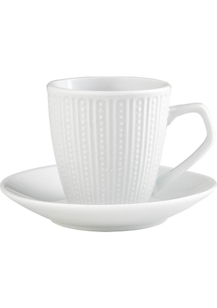 6 Kişilik Beyaz Kahve Fincan Takımı, 90 Ml, Şık ve Kullanışlı Tasarım fırsatları