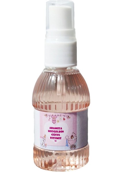 Sprey Kolonya 80 Derece Esanslı Aramıza Hoşgeldin Güzel Kızımız Modeli 8 Adet Gelecek