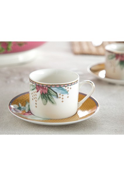 Şık 2'li Kahve Fincan Takımı, 80 Ml, Hardal Renkli fiyatları