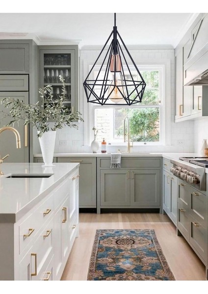 Şık Siyah Piramit Avize, Salon, Mutfak, Antre ve Çocuk Odası Için Ideal Işık Kaynağı fırsatları