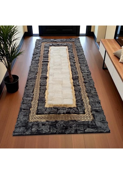 Gri Altın Toskana Halı, Modern ve Şık Tasarımlı Kaymaz Taban Halı