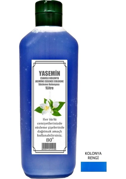Mavi Reni Yasemin Esanslı Kolonya 80 Derece 1 Lt