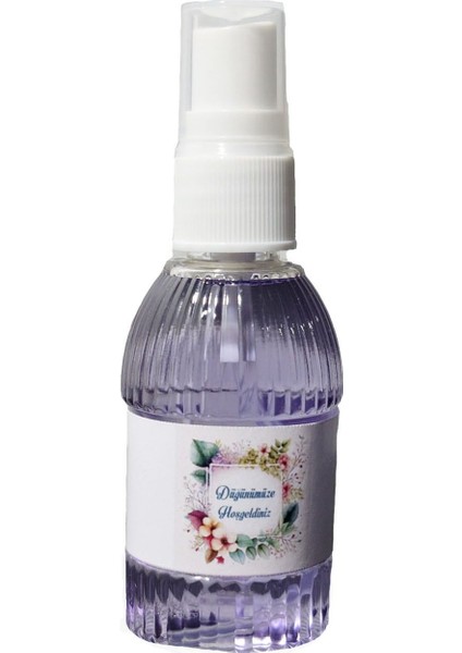 Sprey Kolonya 80 Derece Esanslı Düğün Temalı Lavanta Esanslı 8 Adet