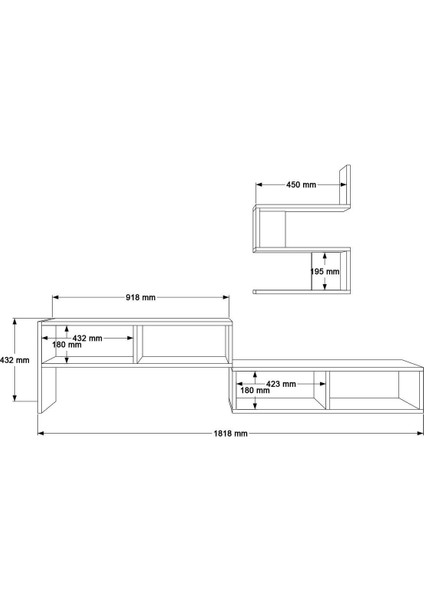 Dore Tv Ünitesi Tv Sehpası Raflı Beyaz Dor1-W indirimleri