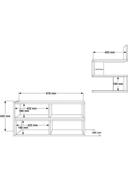 Dore Tv Ünitesi Tv Sehpası Raflı Beyaz Dor1-W