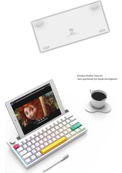 K620T Kablosuz Mekanik Klavye Hot Swap 62 Tuş Rgb, Ios/ Androıd/ Pc Uyumlu indirimleri