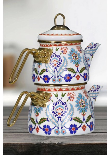 Renkli Mini Emaye Çaydanlık, Şık ve Hafif Tasarım modelleri