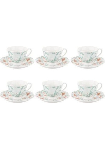 Beyaz 6 Kişilik Yeni Seramik Kahve Takımı Spring Berry GY20T007SP modelleri