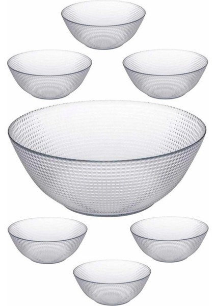 Turuncu 7 Parça Cam Kase Takımı, Şık ve Kullanışlı Mutfak Gereçleri