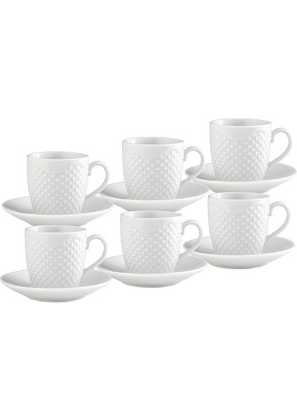 Beyaz 6 Kişilik 90 ml Kahve Fincan Takımı, Şık ve Zarif Tasarım modelleri