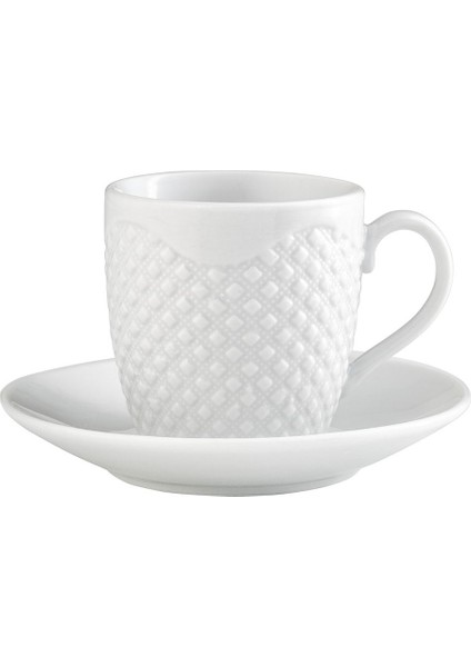 Beyaz 6 Kişilik 90 ml Kahve Fincan Takımı, Şık ve Zarif Tasarım fırsatları