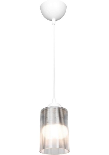 Şeffaf Optik Sarkıt, Çift Ampul Görünüm, Beyaz Cam, Modern Aydınlatma Tasarımı fiyatları