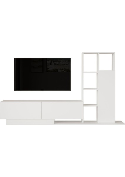 Forte Tv Ünitesi Kapaklı Kitaplık Raf Beyaz For1-W fırsatları