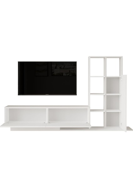 Forte Tv Ünitesi Kapaklı Kitaplık Raf Beyaz For1-W indirimleri
