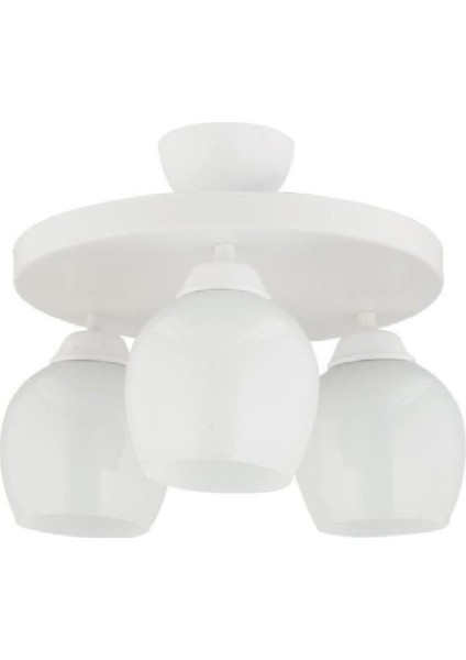 Modern Üçlü Yuvarlak Camlı Plafonyer Avize, Şık ve Zarif Tasarım. fiyatları