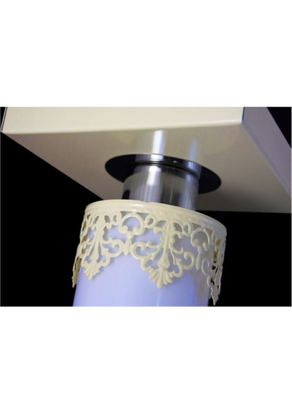 Modern Kare Tepsi ve Taçlı Krem Avize, Şık ve Zarif Dekorasyon Parçası fırsatları