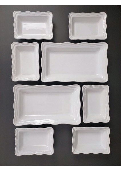 8'li Seramik Kahvaltılık ve Sunum Takımı, Beyaz fiyatları