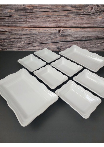 8'li Seramik Kahvaltılık ve Sunum Takımı, Beyaz modelleri