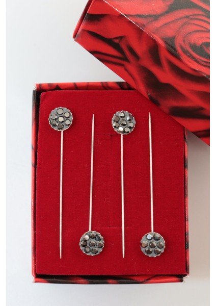 4lü Gri Taşlı Eşarp Iğnesi. Eşarp Iğnesi. Şal Iğnesi. Türban Iğnesi. Başörtü Iğnesi. modelleri