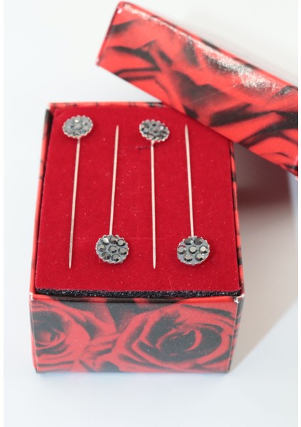 4lü Gri Taşlı Eşarp Iğnesi. Eşarp Iğnesi. Şal Iğnesi. Türban Iğnesi. Başörtü Iğnesi. indirimleri