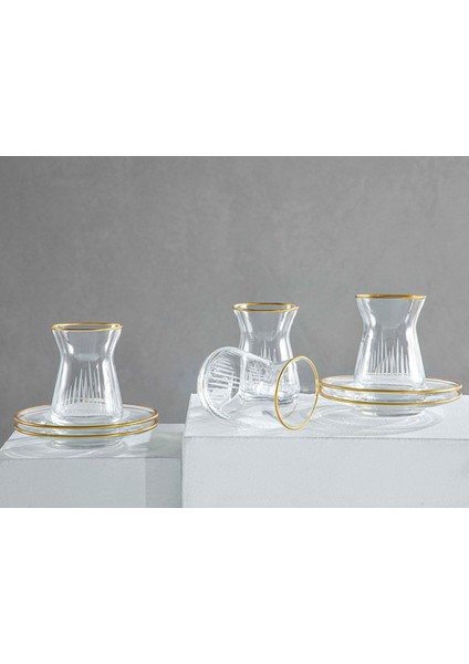 Şeffaf Cam 4'lü Çay Seti, 130 Ml, Şık ve Kullanışlı Tasarım fiyatları