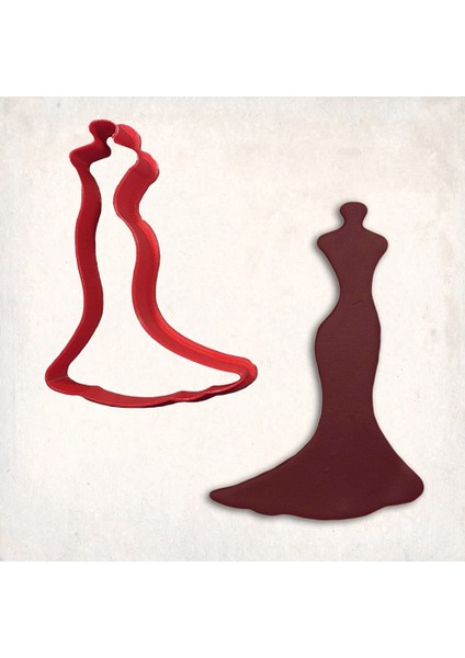 Elbise 9 Kurabiye Kalıbı Şekillendirici Kopat