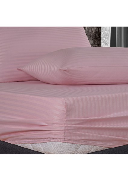 Pembe Pamuk Saten Lastikli Çarşaf Takımı, Rahat ve Şık Uyku Seti modelleri
