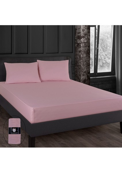 Pembe Pamuk Saten Lastikli Çarşaf Takımı, Rahat ve Şık Uyku Seti fırsatları