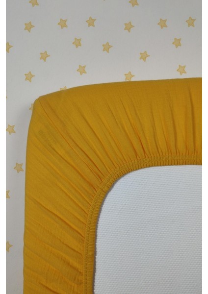 %100 Organik Pamuk Müslin Lastikli Çarşaf 70X140 Çift Kat, Anne Yanı ve Beşik Yatak Için fiyatları