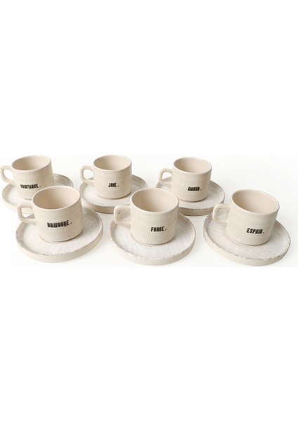 Çok Renkli 12 Parça Stackable Çay Takımı, 6 Kişilik, Şık ve Kullanışlı Set modelleri