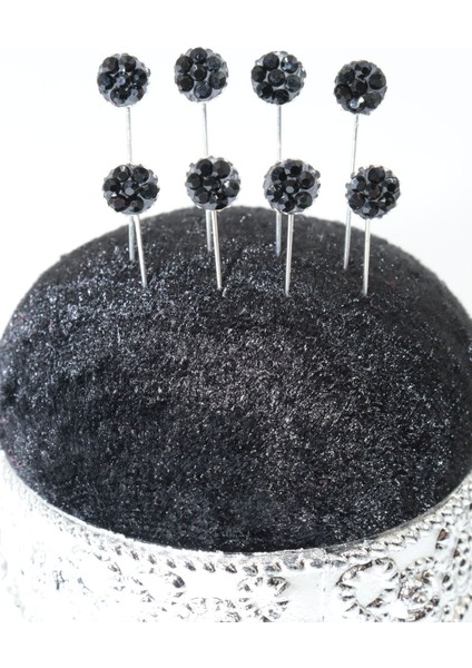 8li Kristal Taşlı Siyah Eşarp ve Şal Iğnesi. Eşarp Iğnesi. Şal Iğnesi. Türban Iğnesi. Başörtü Iğnesi fırsatları