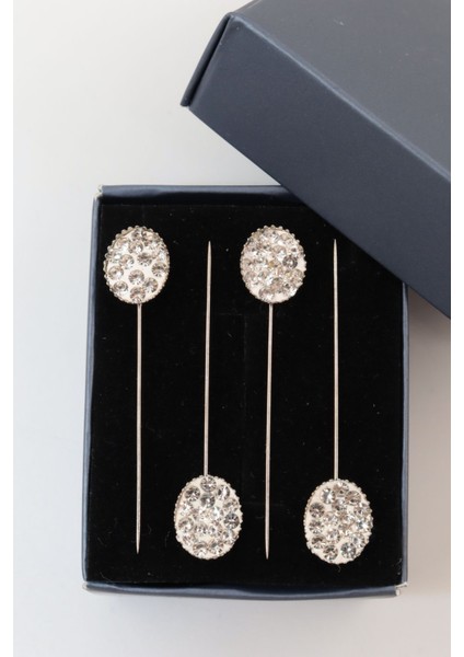 4lü Kristal Taşlı Beyaz Eşarp Iğnesi. Şal Iğnesi. Türban Iğnesi. Başörtü Iğnesi. Eşarp ve Şal Iğnesi modelleri