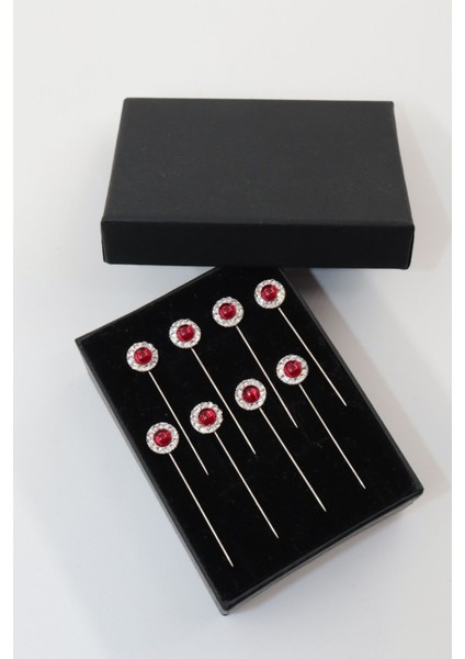 8’li Kristal Taşlı Eşarp Iğnesi. Şal Iğnesi. Türban Iğnesi. Başörtü Iğnesi. Eşarp ve Şal Iğnesi indirimleri