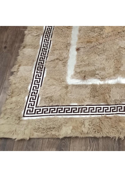 Açık Kahverengi Toskana Kürkü Halı – El Yapımı Özgün Desenli Şık Salon Halısı fiyatları