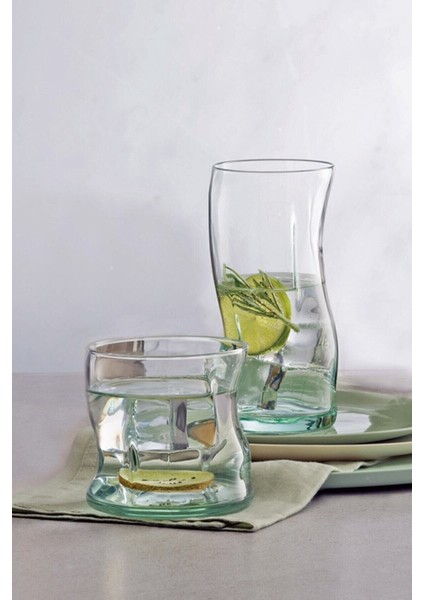 Kahverengi 8 Parça Çevre Dostu Su ve Meşrubat Takımı, Şık ve Kullanışlı Set