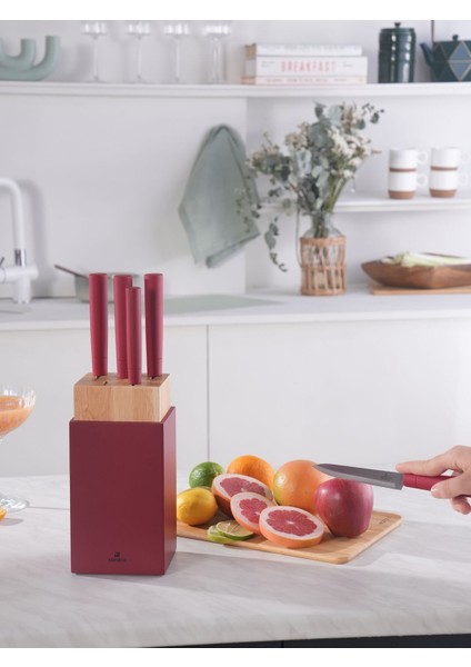 6 Parça Standlı Bıçak Seti, Şık ve Dayanıklı Mutfak Gereciği fiyatları